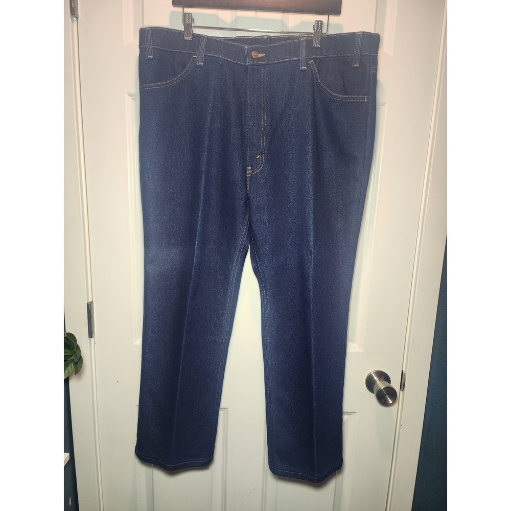 Vintage Levis Action Jeans Mens 42x30 Gold Tab Made in USA Dark Wash Straight